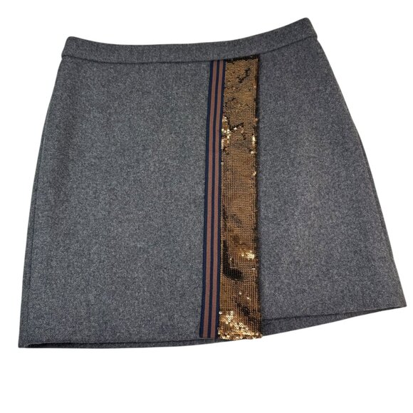 J.Crew Wool Mini Skirt Gray Fully Lined Size 2 – Classic Winter Workwear Style - Picture 1 of 6